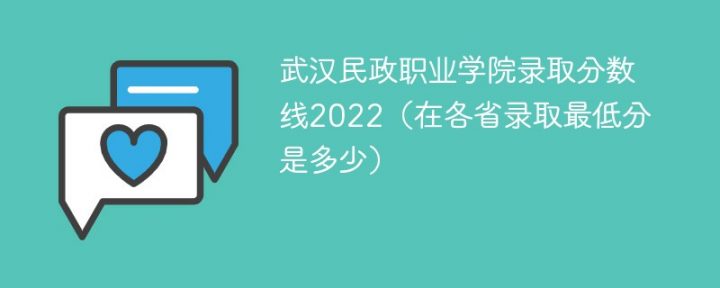 武汉民政职业学院2022年各省录取分数线一览表「最低分+最低位次+省控线」-广东技校排名网
